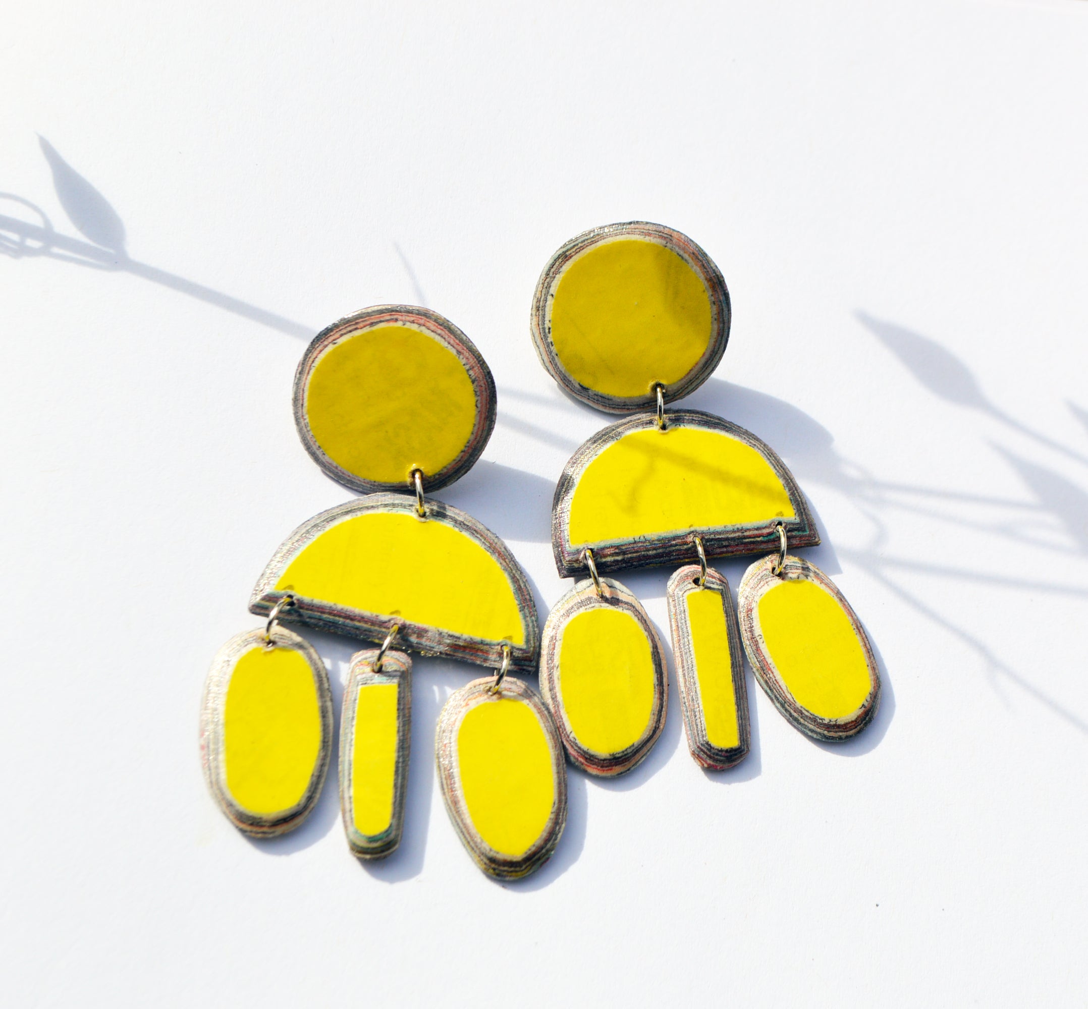 Nesta Layered Earrings - NLE yellow - Uneeka